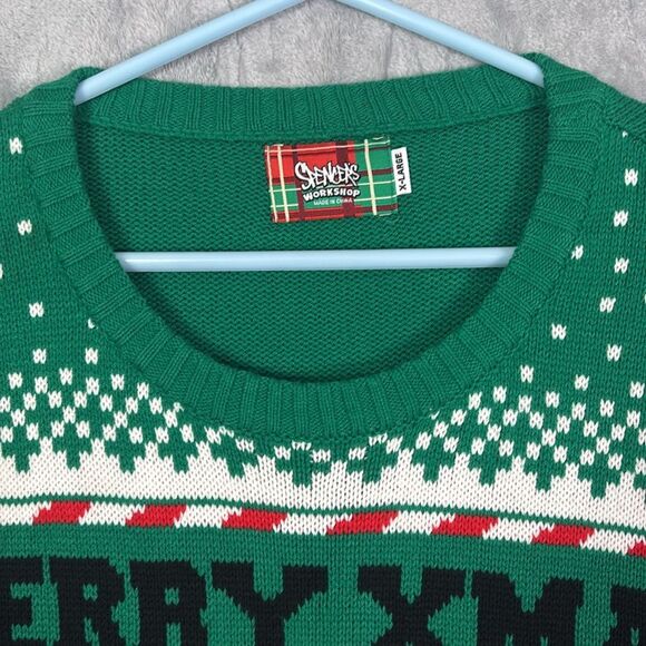 Spencer’s Men’s Ugly Christmas Sweater Gingerbread Light Up Crewneck Size XL - Picture 2 of 9